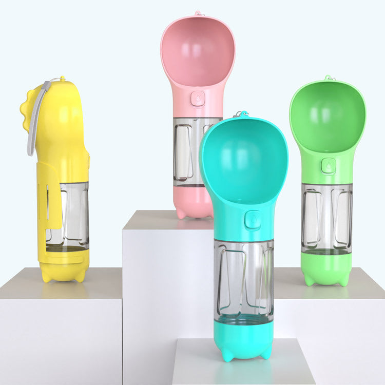 Multifunctional Pet Travel Water Cup with Waste Bag Dispenser