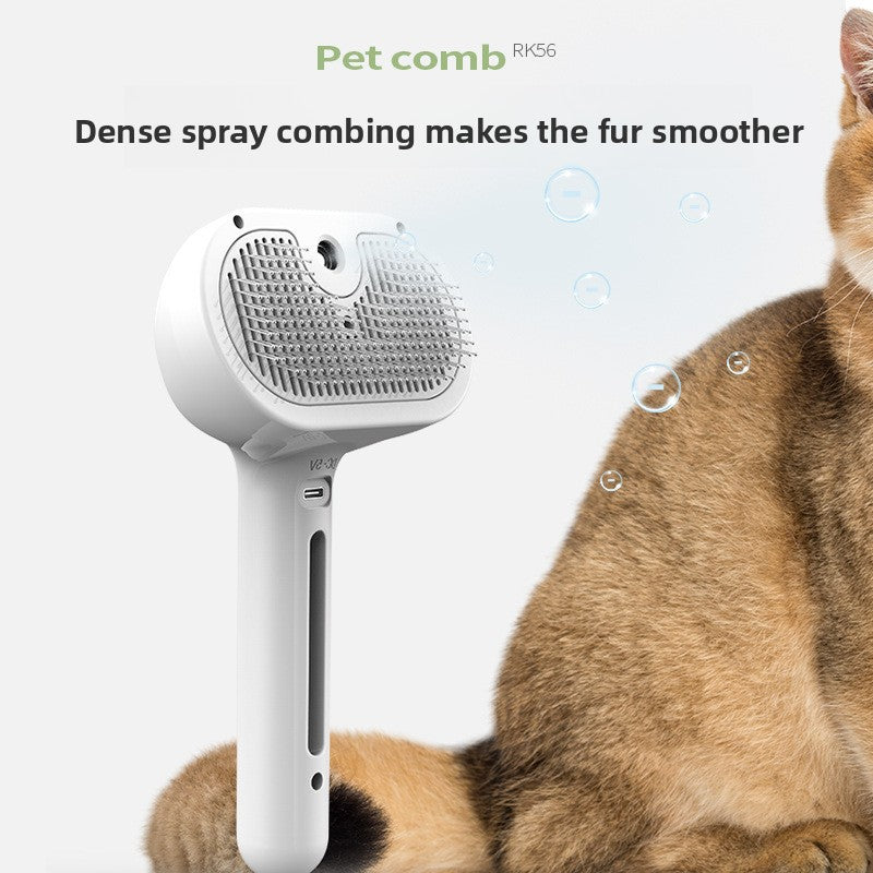 Pet comb spray, detangling comb, grooming brush