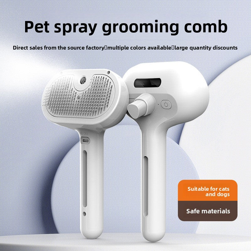 Pet comb spray, detangling comb, grooming brush